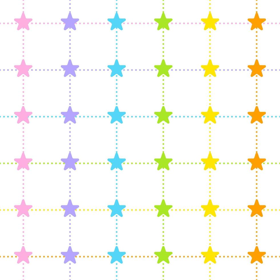 pastel arco-íris bonito estrela espaço brilho brilho céu geometria traço linha scott xadrez xadrez tartan guingão fundo quadrado ilustração vetorial dos desenhos animados toalha de mesa, tapete de piquenique papel de embrulho, tapete vetor