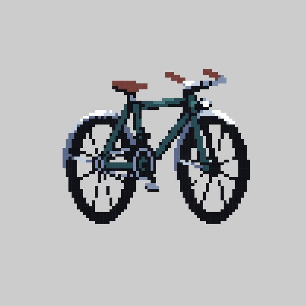 bicicleta ou bicicleta de ilustração vetorial de pixel art totalmente editável para desenvolvimento de jogos, design gráfico, pôster e arte. vetor