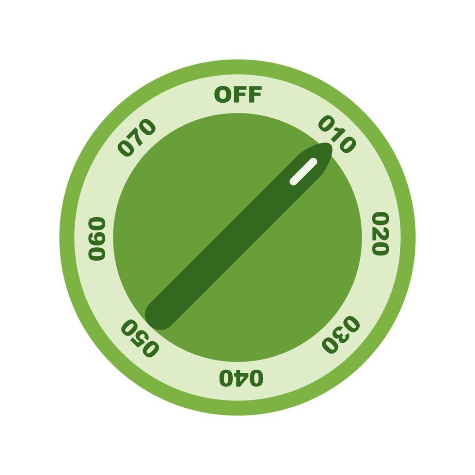 ícone de cor plana do botão de temperatura vetor