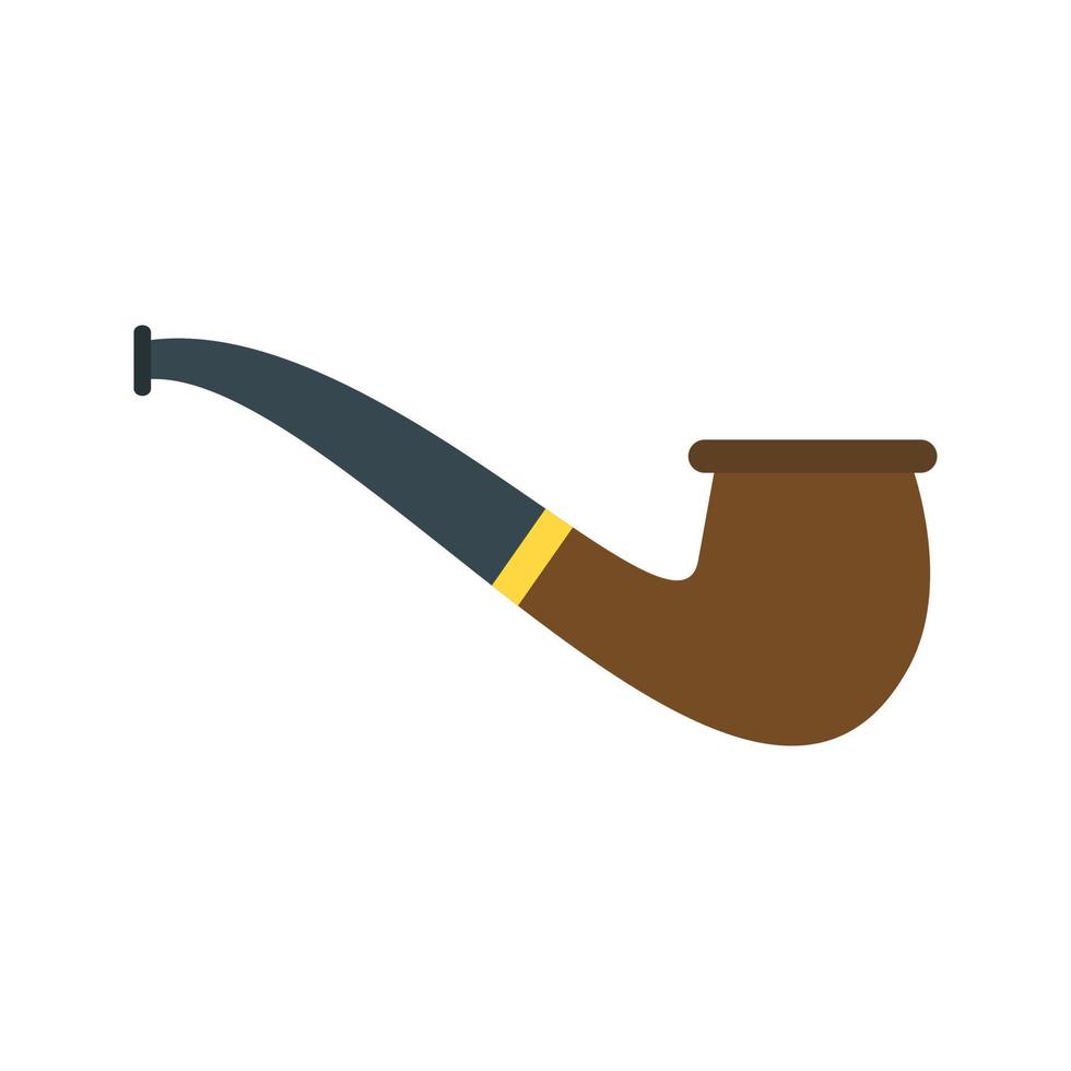 ícone de cor plana de cachimbo de fumar vetor