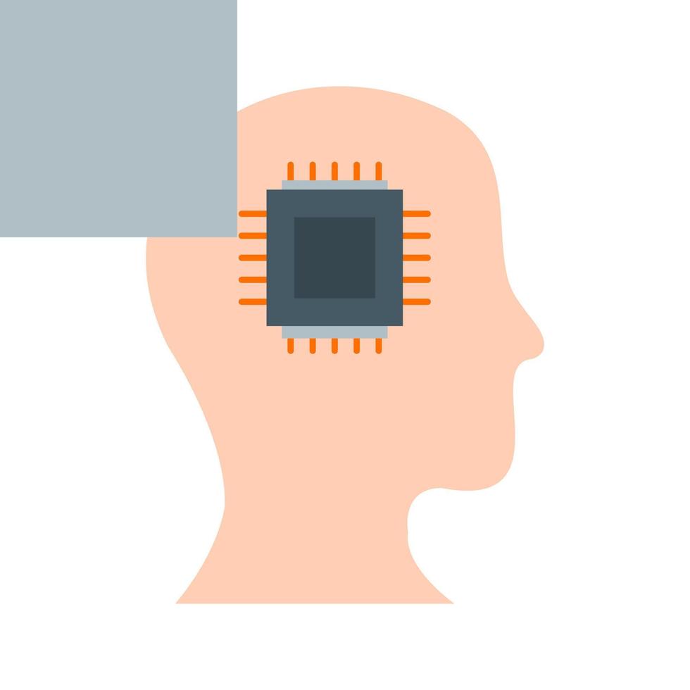 ícone de cor plana de percepção da máquina vetor