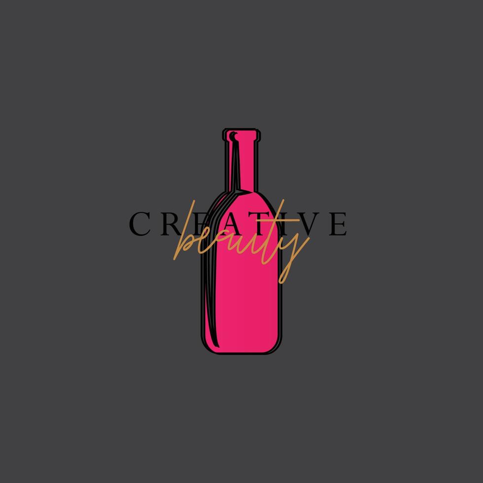 logotipo de bebida alcoólica, logotipo de vinho vetor