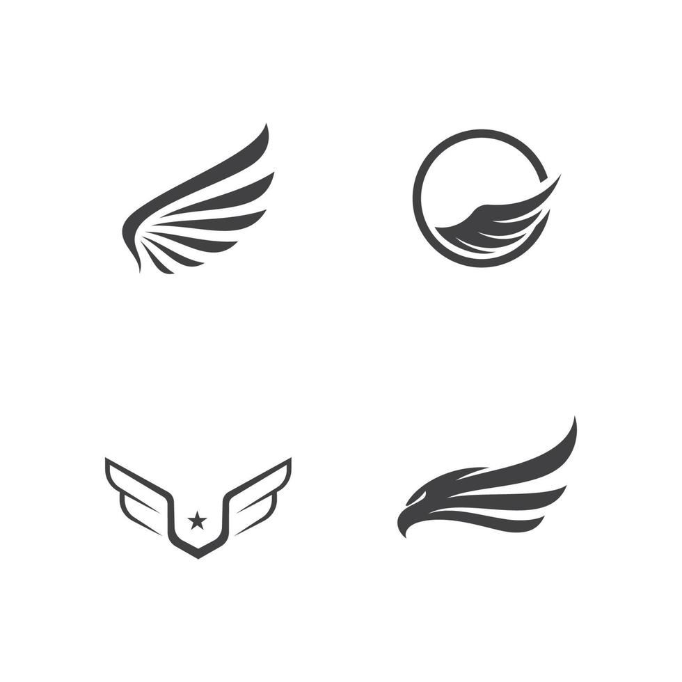ilustração vetorial de ícone de logotipo de asa vetor