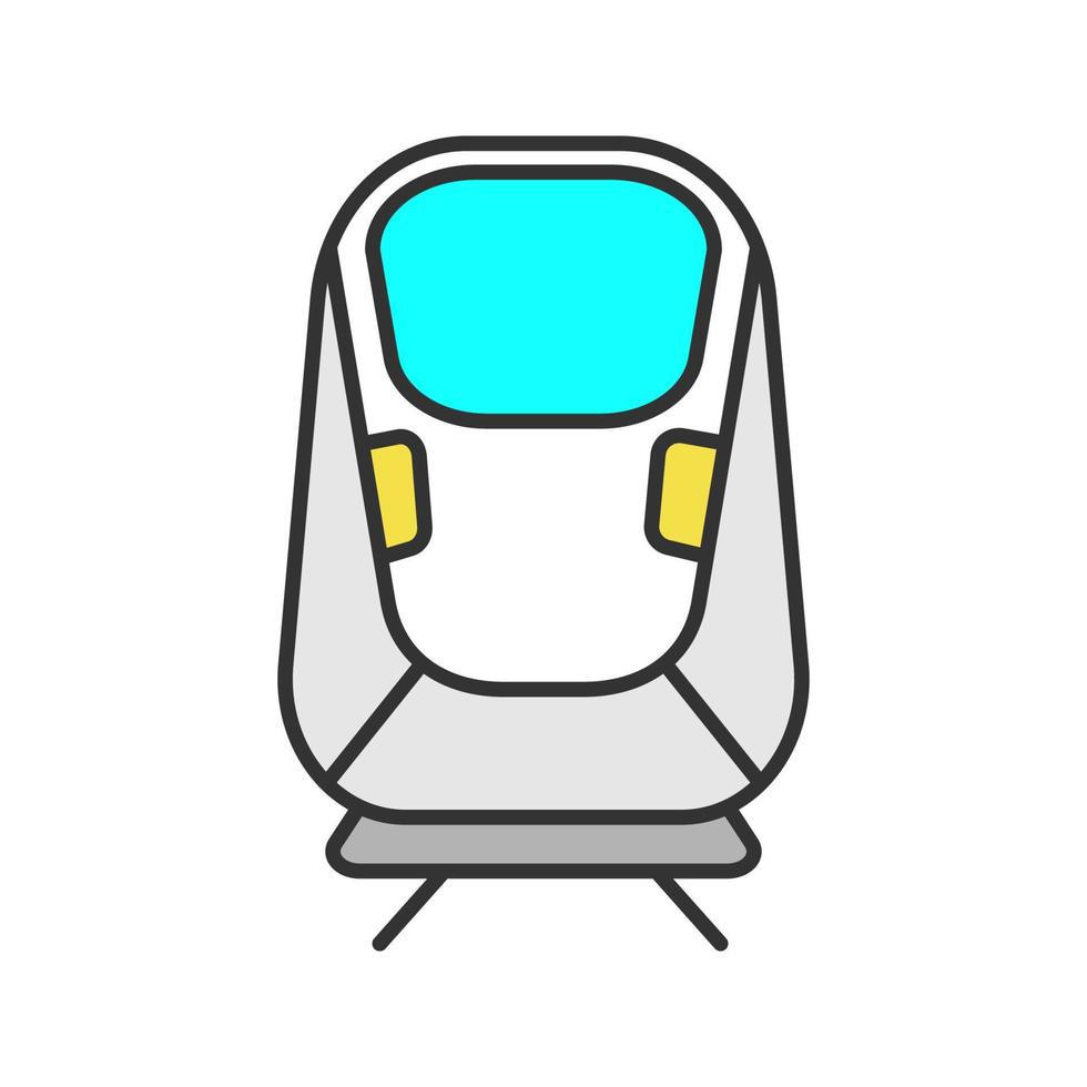 ícone de cor transrápida. maglev. trem monotrilho de alta velocidade. ilustração vetorial isolada vetor