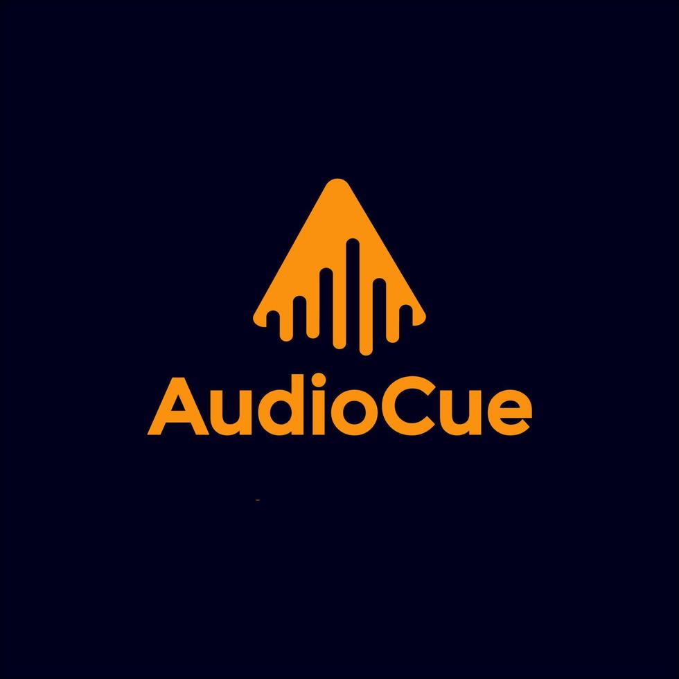 design de logotipo de áudio moderno vetor