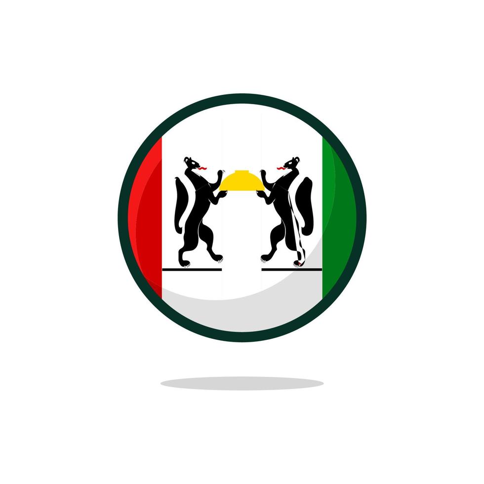 ícone de bandeira de oblast de novosibirsk vetor