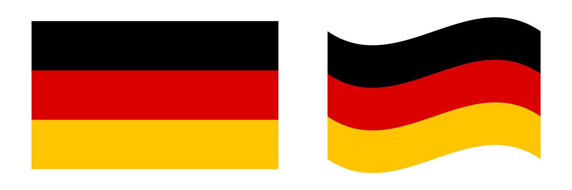 ilustração vetorial de bandeira da Alemanha. alemanha bandeira nacional definir ilustração vetorial. ilustração da bandeira da Alemanha. bandeira nacional oficial da alemanha. vetor