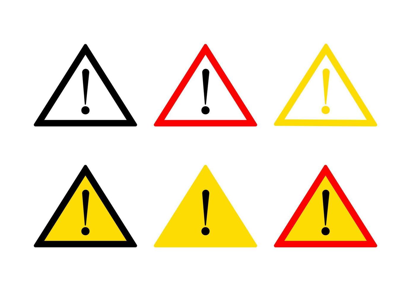 ilustração em vetor de ícone de alerta isolado no fundo branco