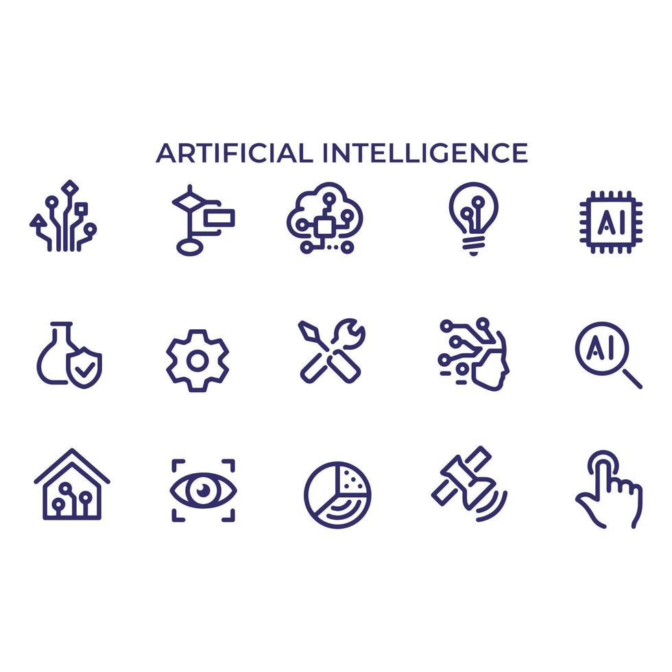 desenho vetorial de inteligência artificial vetor