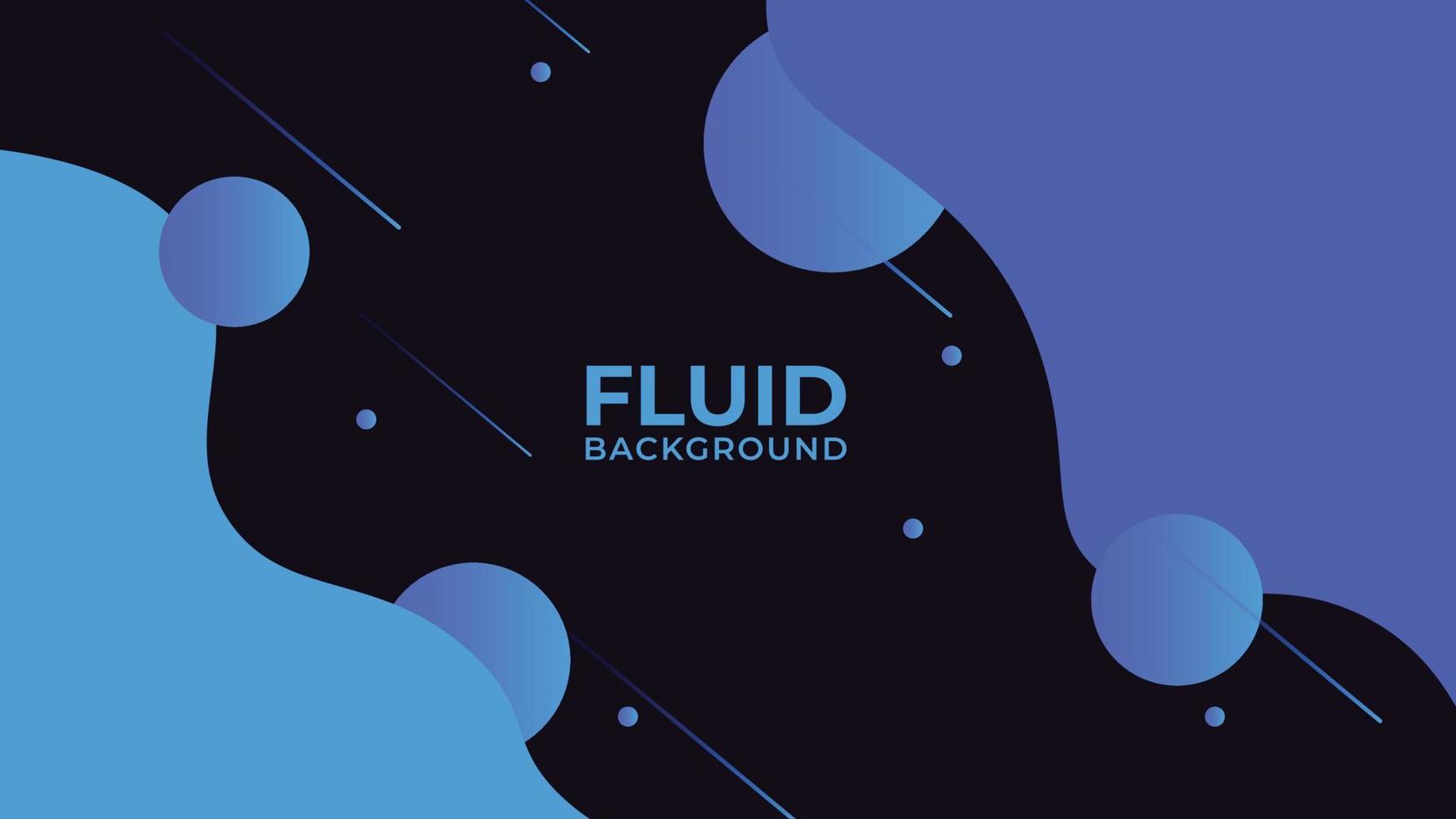 fundo gradiente fluido azul escuro moderno. composição de formas fluidas vetor