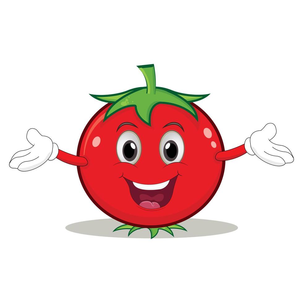 vetor de tomate fofo