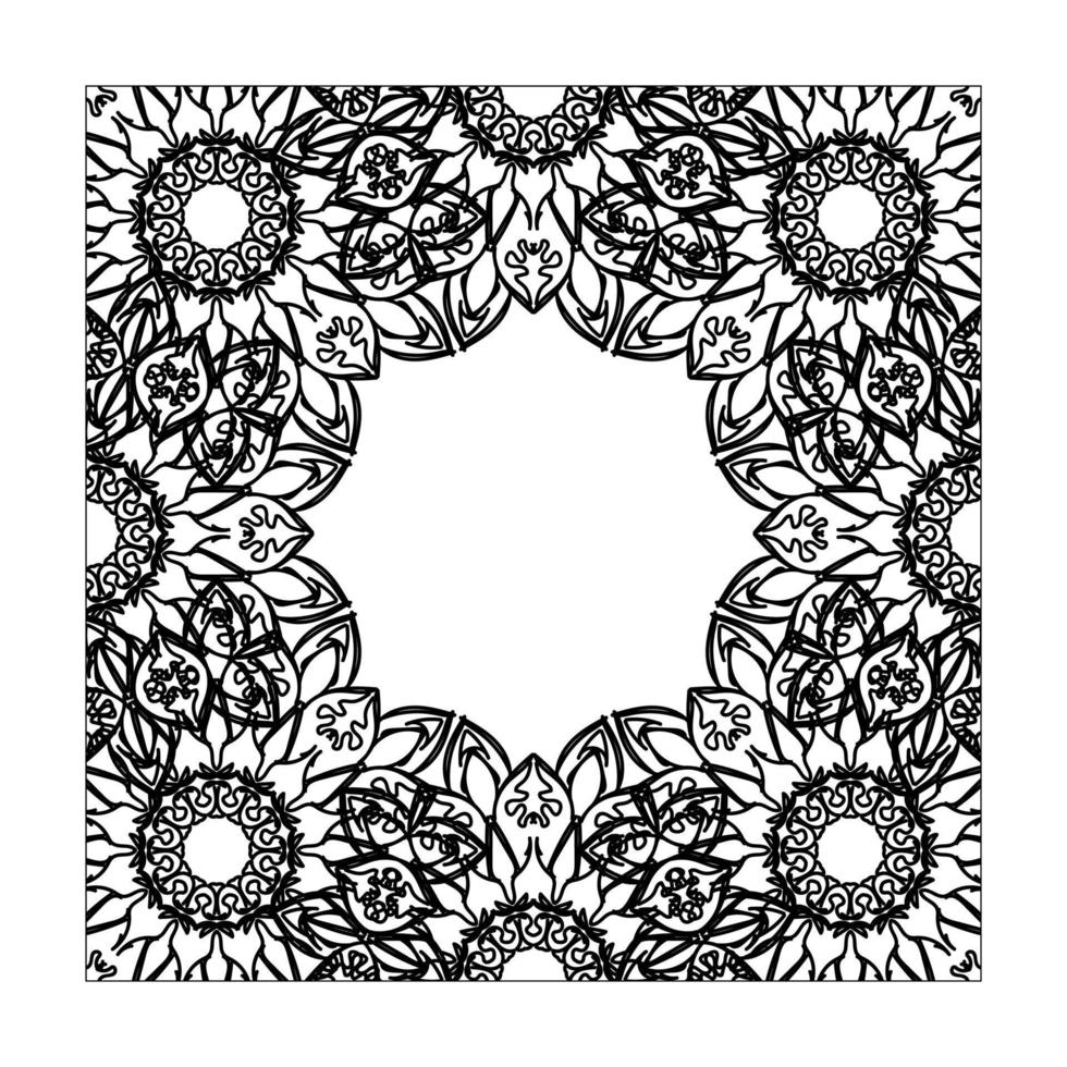 mandala desenhada à mão. decoração em ornamento de doodle oriental étnica. vetor