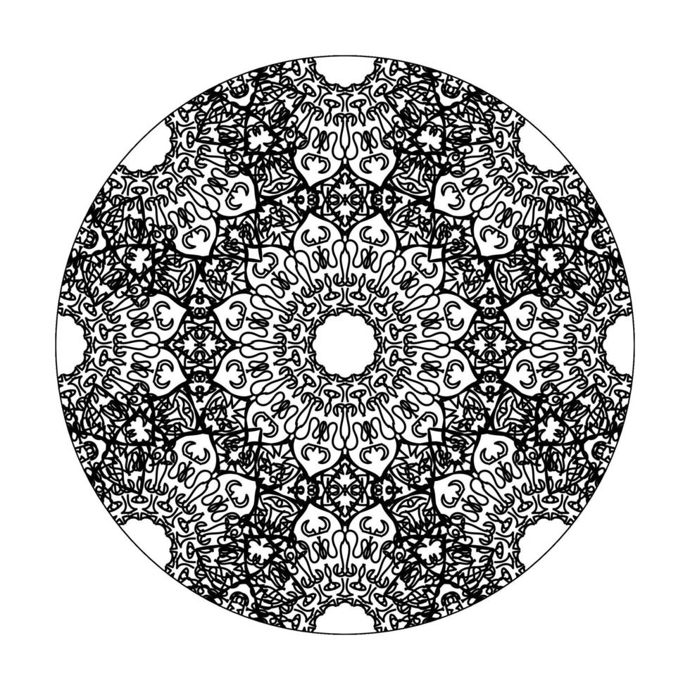 mandala desenhada à mão. decoração em ornamento de doodle oriental étnica. vetor