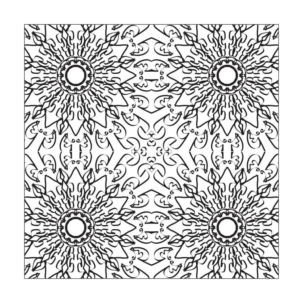 ornamento floral mandala sem costura padrão. vetor