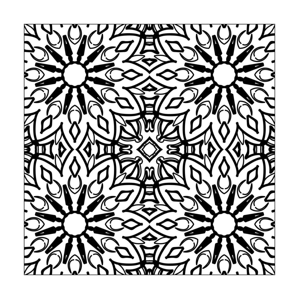 ornamento floral mandala sem costura padrão vetor