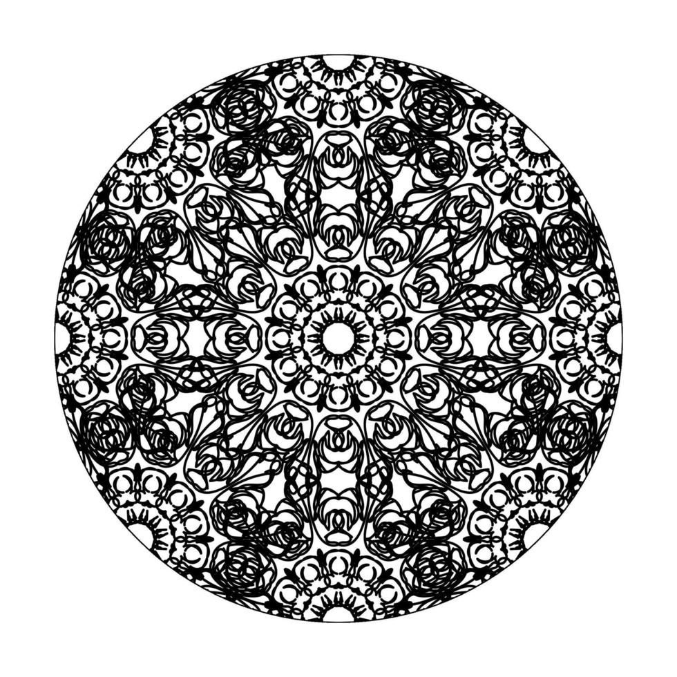 mandala desenhada à mão. decoração em ornamento de doodle oriental étnica. vetor