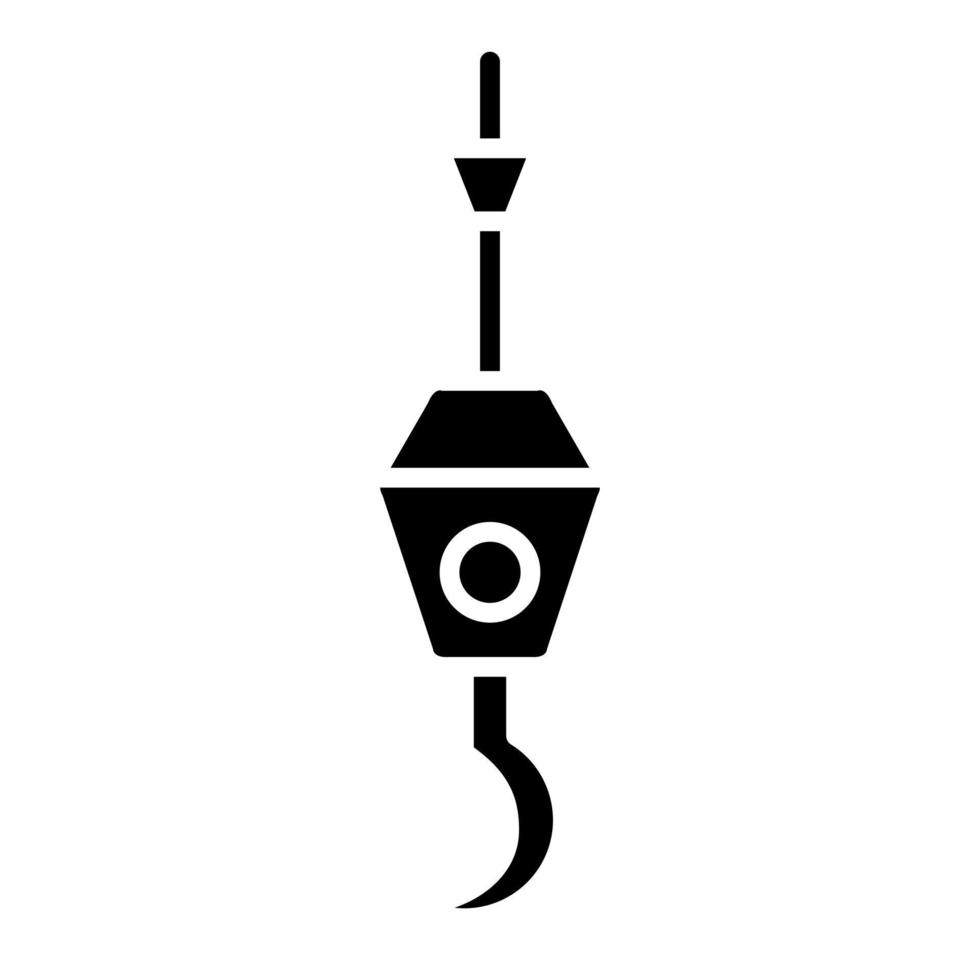 ícone de glifo de guindaste portuário vetor