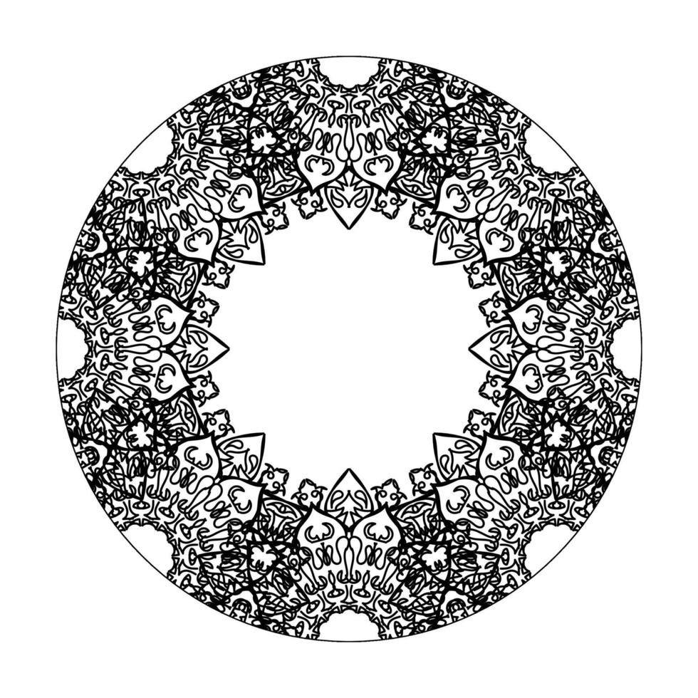 mandala desenhada à mão. decoração em ornamento de doodle oriental étnica. vetor