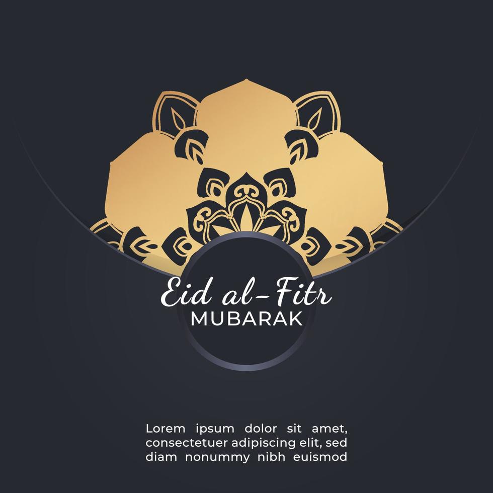 ilustração comemorativa eid mubarak. vetor