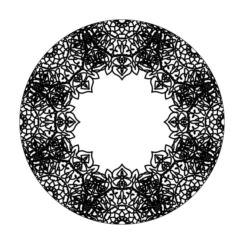 elementos de decoração de arte mandala padrão circular. vetor