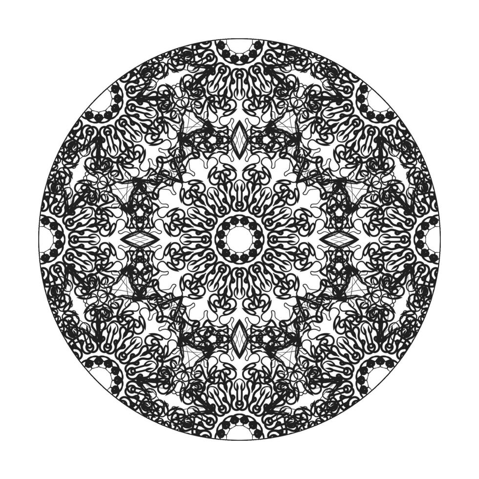 mandala desenhada à mão. decoração em ornamento de doodle oriental étnica. vetor