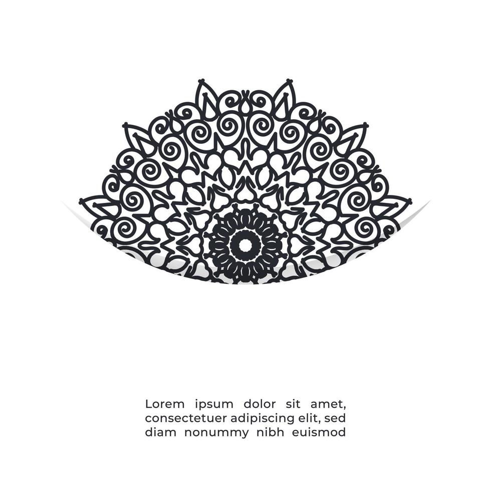 mandala de ornamento indiano desenhada à mão no estilo de fundo. vetor