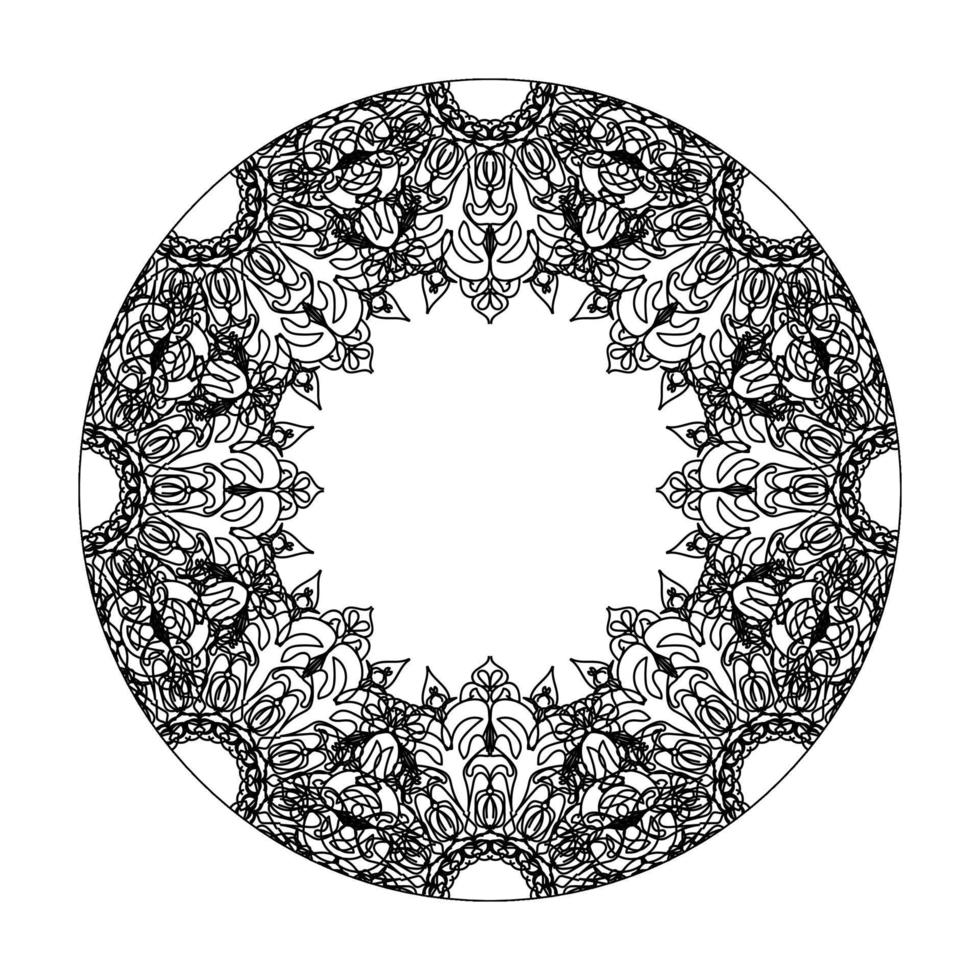 mandala desenhada à mão. decoração em ornamento de doodle oriental étnica. vetor