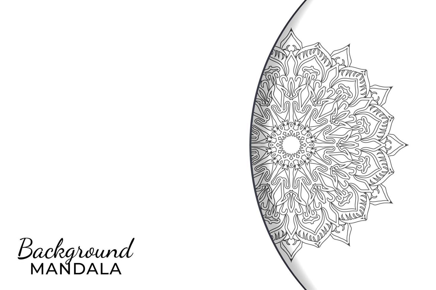 mandala de ornamento indiano desenhada à mão no estilo de fundo. vetor