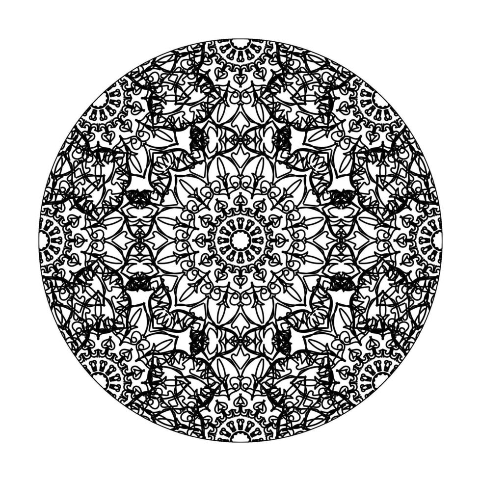 mandala desenhada à mão. decoração em ornamento de doodle oriental étnica. vetor