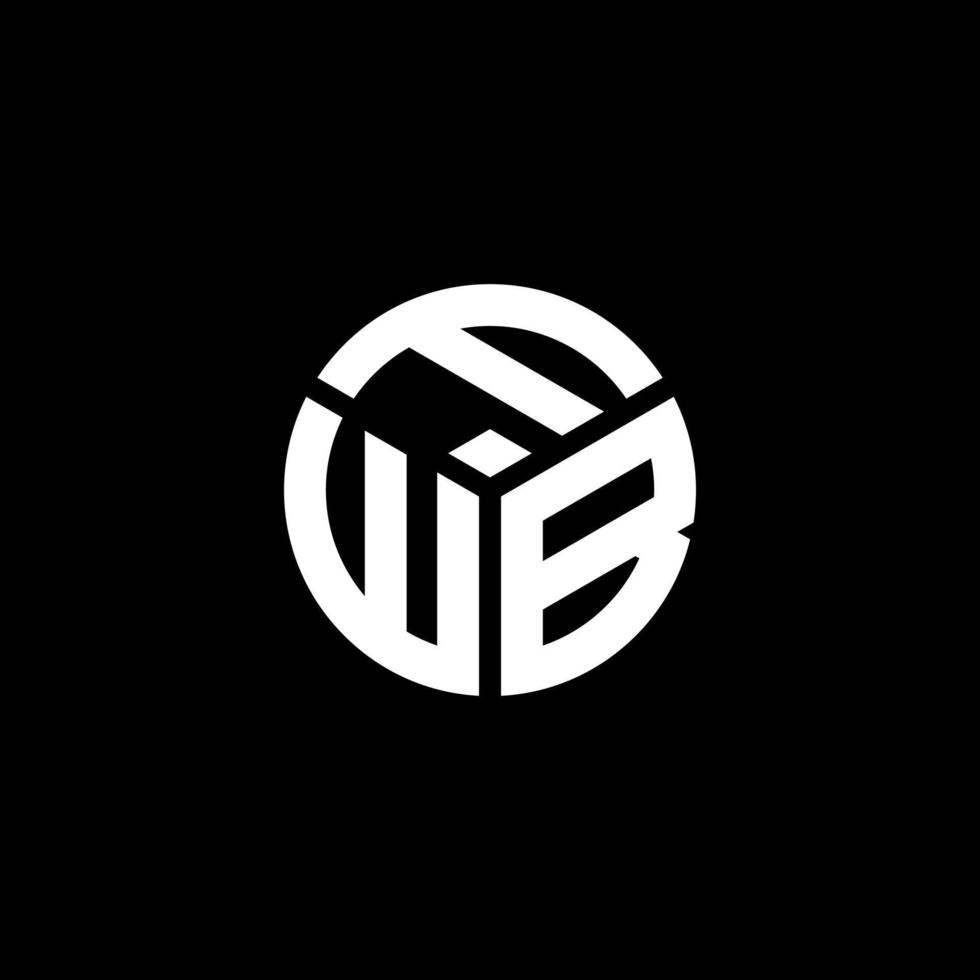 design de logotipo de carta fwb em fundo preto. conceito de logotipo de letra de iniciais criativas fwb. design de letra fwb. vetor