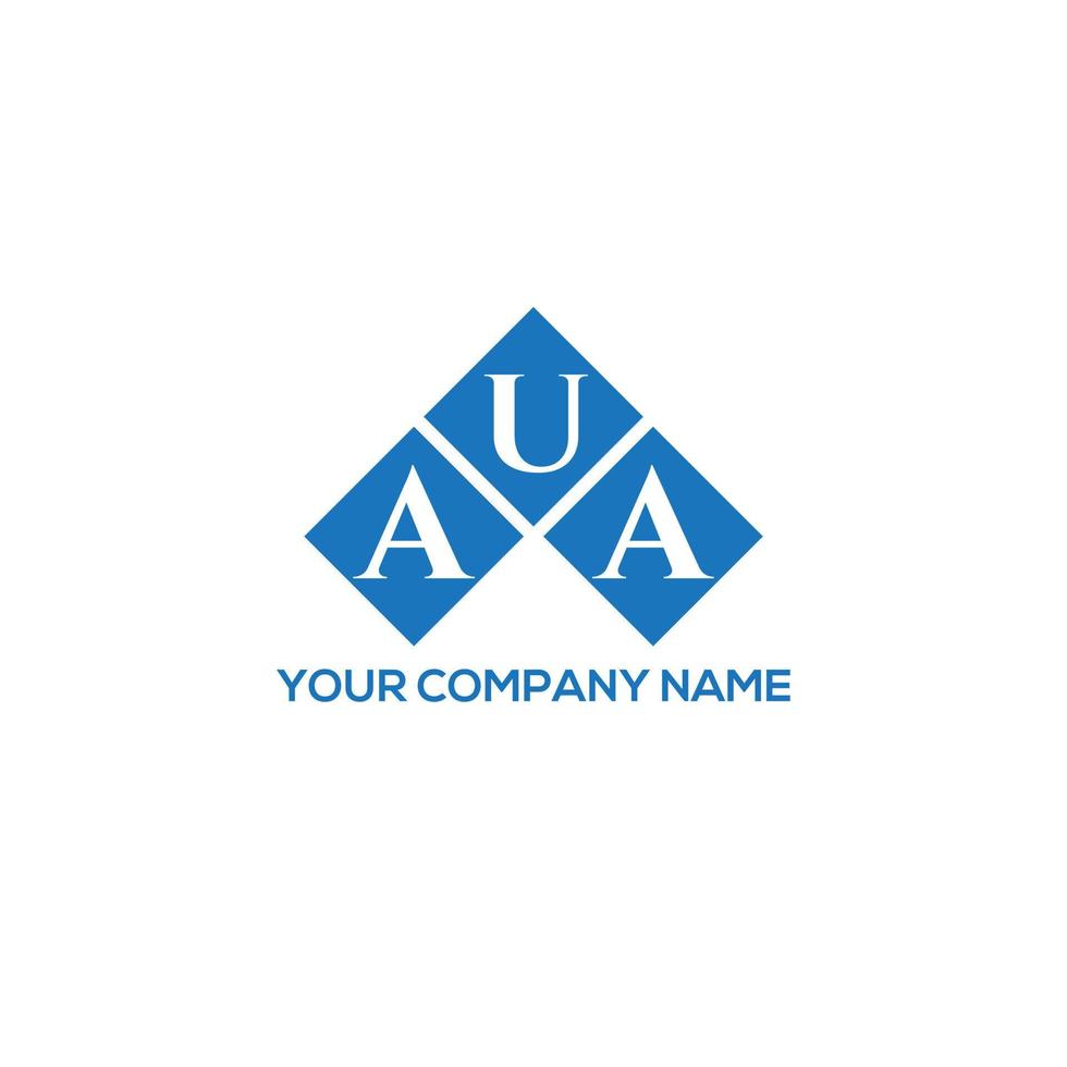 design de logotipo de carta aua em fundo branco. conceito de logotipo de letra de iniciais criativas aua. design de letra au. vetor