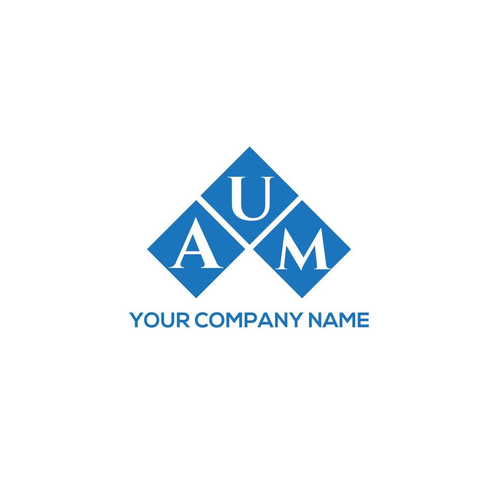 aum conceito de logotipo de letra de iniciais criativas. aum carta design.aum design de logotipo de carta em fundo branco. aum conceito de logotipo de letra de iniciais criativas. design de letra aum. vetor