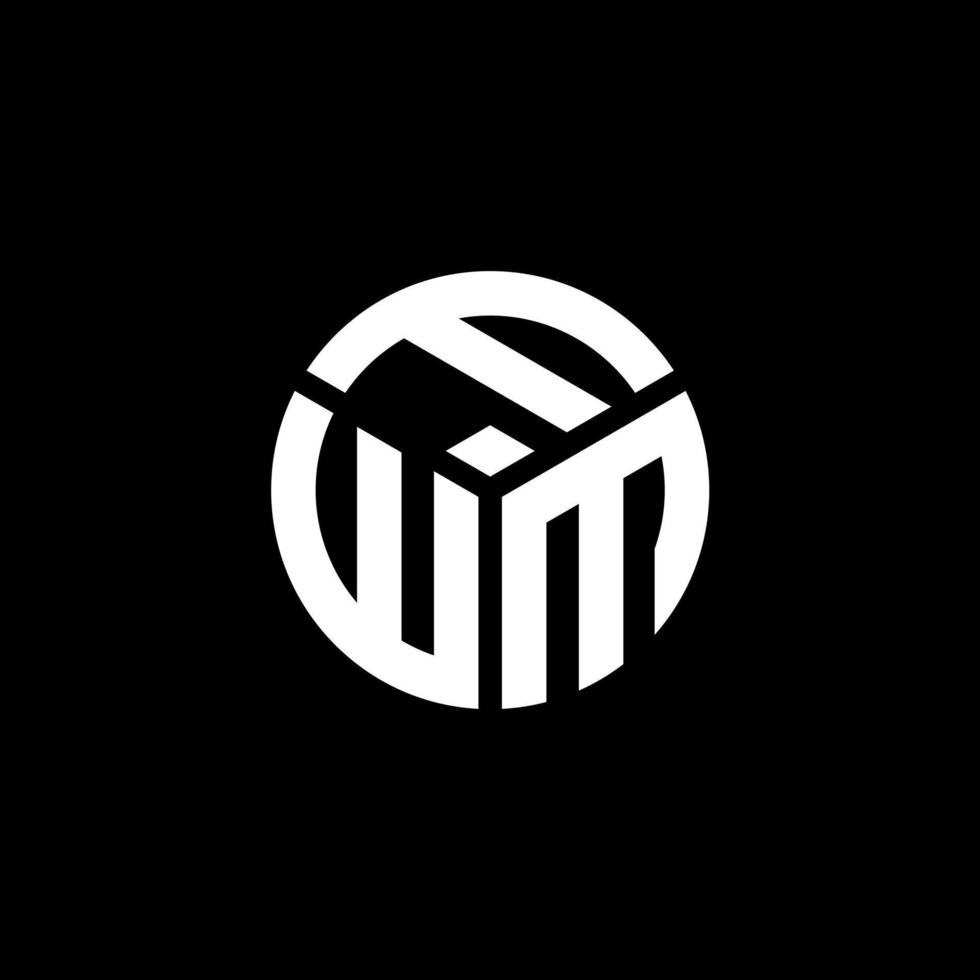 design de logotipo de carta fwm em fundo preto. conceito de logotipo de letra de iniciais criativas fwm. design de letras fwm. vetor