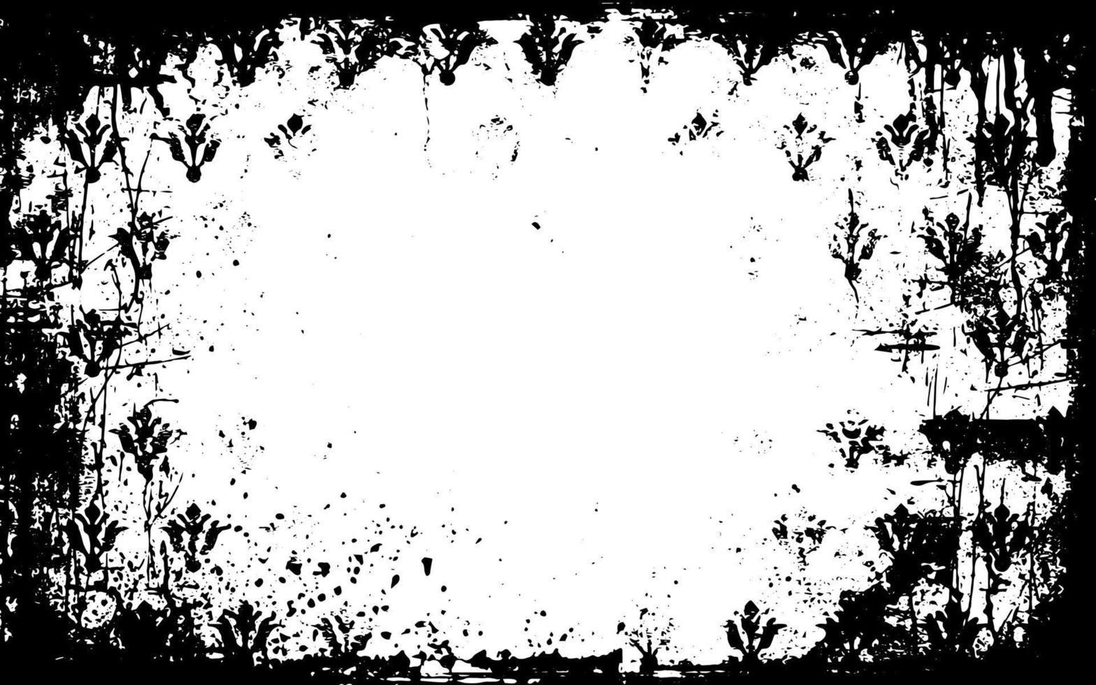 fundo de textura de vetor de fronteira de grunge. sobreposição de quadro abstrato. pano de fundo sujo e danificado.