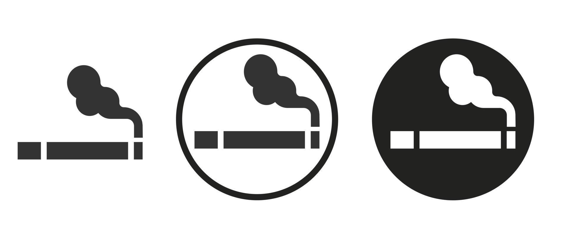 ícone de fumar. conjunto de ícones da web. ilustração vetorial vetor