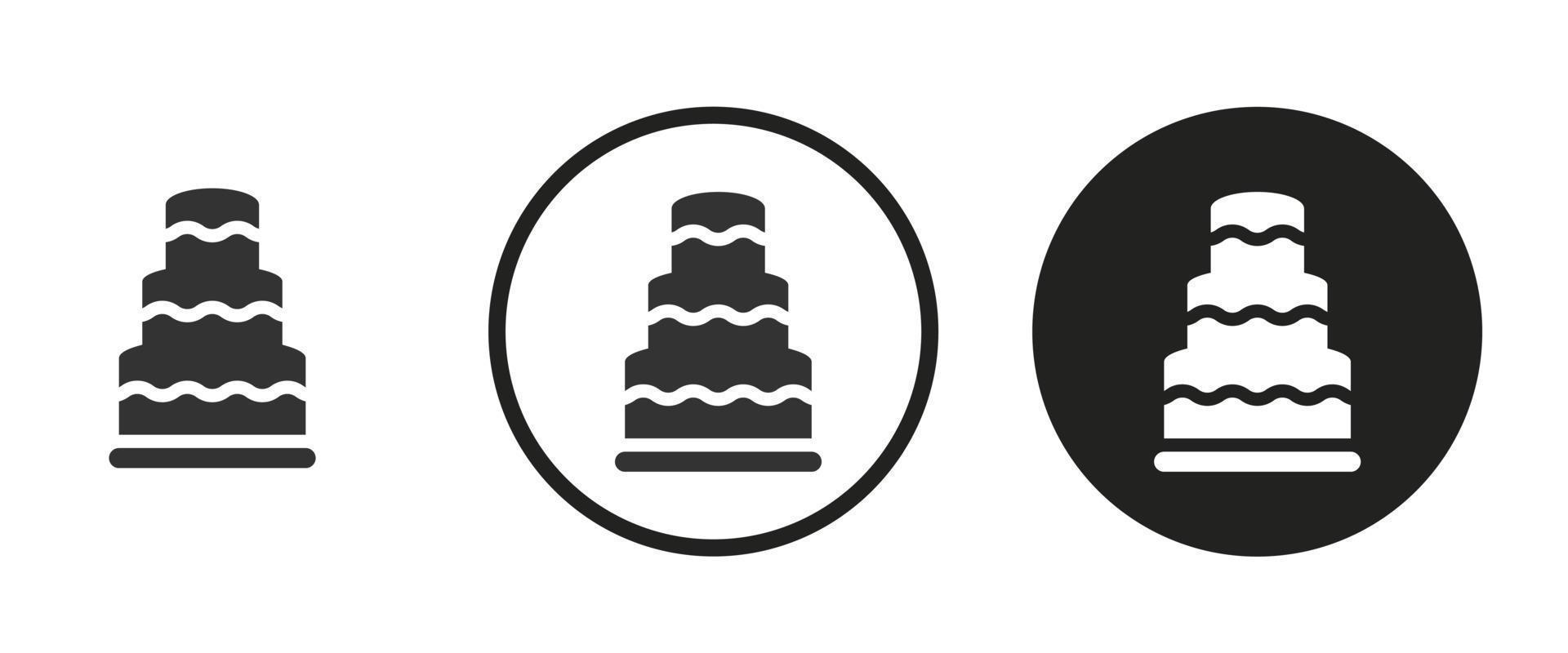 ícone do bolo de casamento. conjunto de ícones da web. coleção de ícones. ilustração vetorial simples. vetor