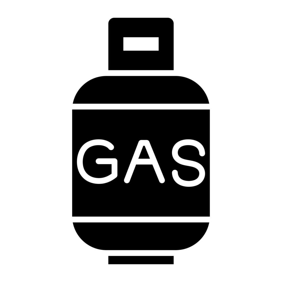 ícone de glifo de cilindros de gás vetor