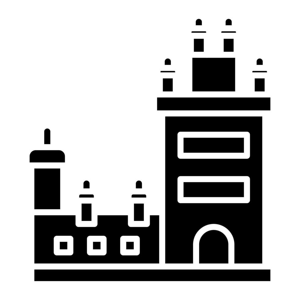 ícone de glifo da torre de belem vetor