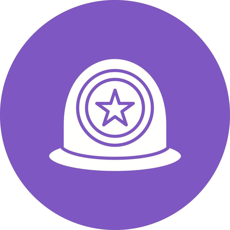 ícone de glifo de capacete de polícia vetor