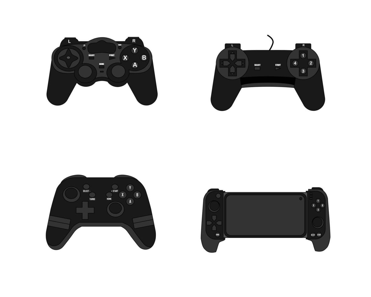 controlador de jogo, ilustração vetorial de joystick de gamepad, ícone de gamepad, controlador de jogo sem fio. vetor