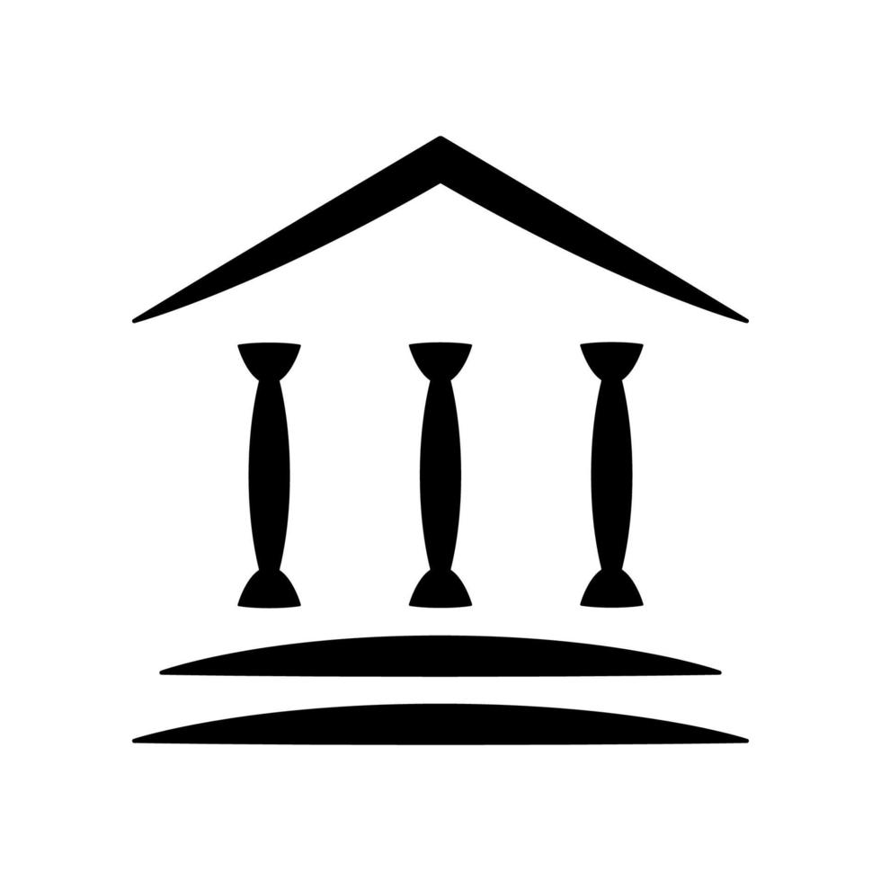 modelo de ícone de banco vetor