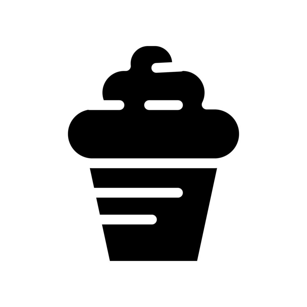 modelo de ícone de cupcake vetor