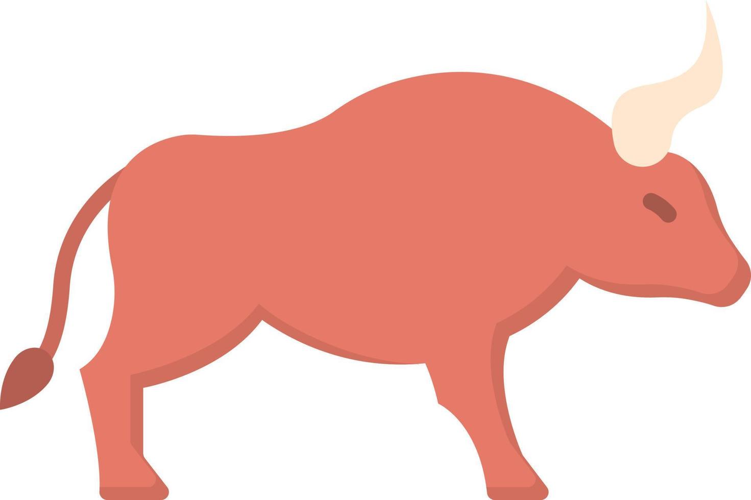 ícone de cor plana de búfalo vetor
