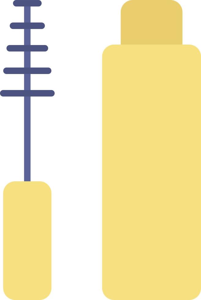 ícone de cor plana de pincel de rímel vetor