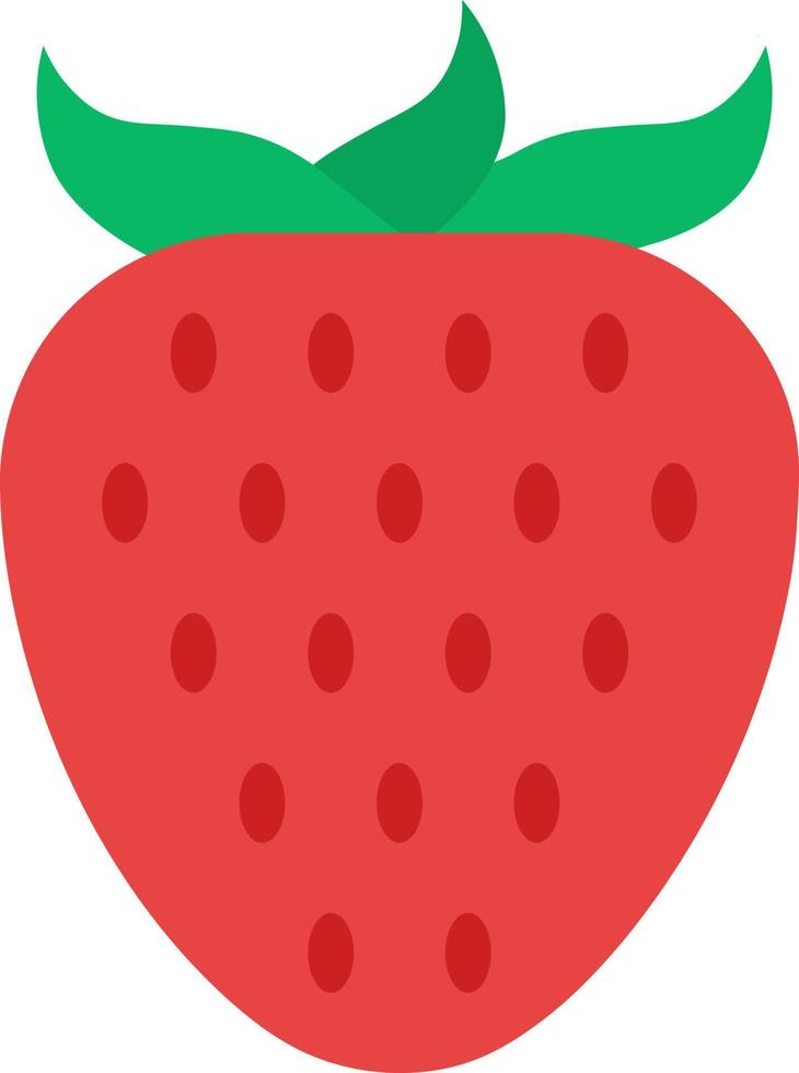 ícone de cor plana de morango vetor