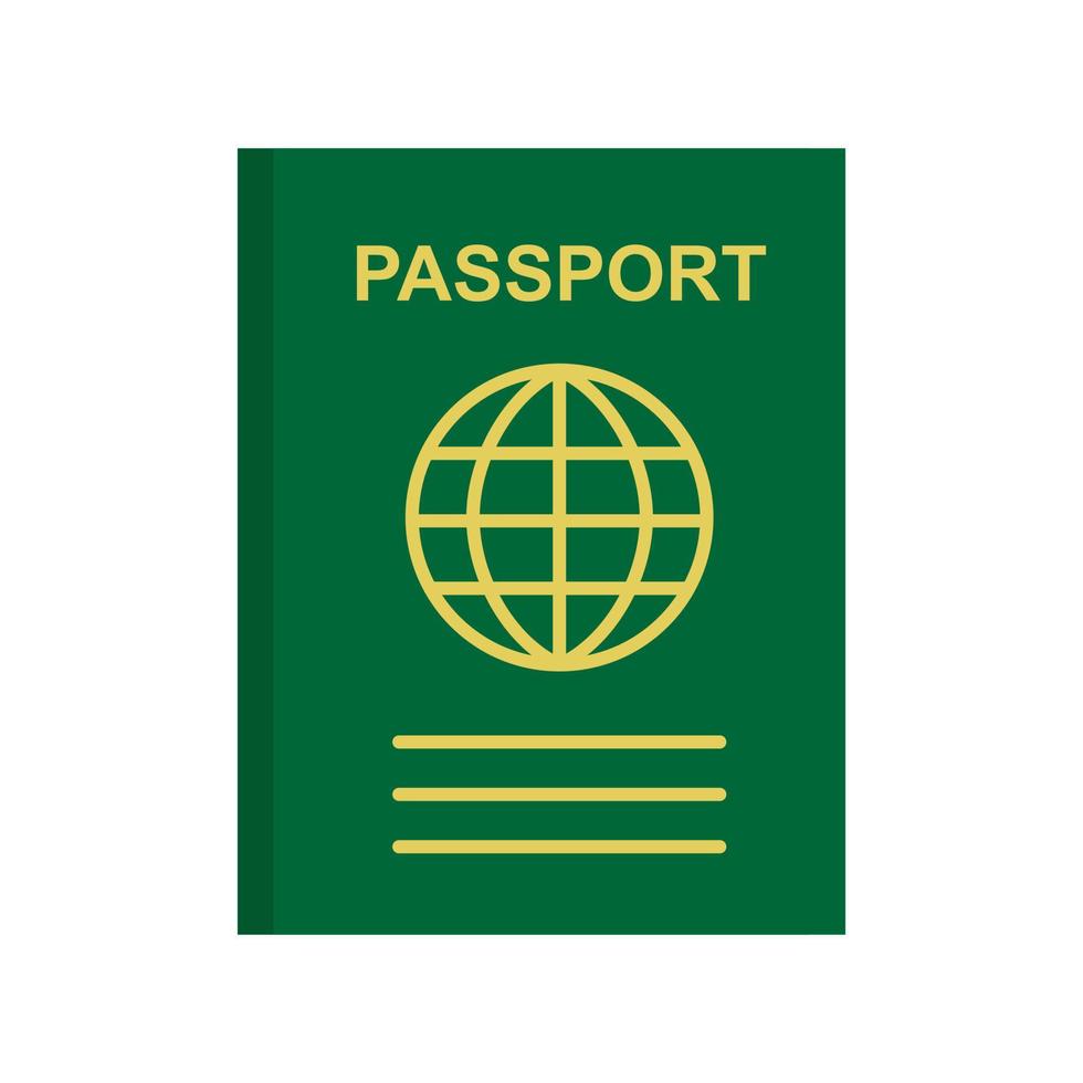 ícone de cor plana de passaporte vetor