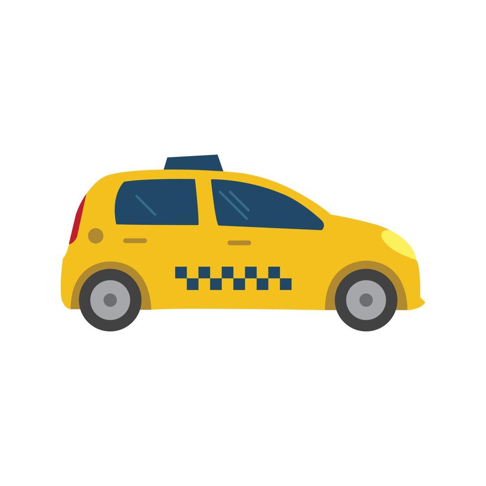 ícone de cor plana de táxi vetor