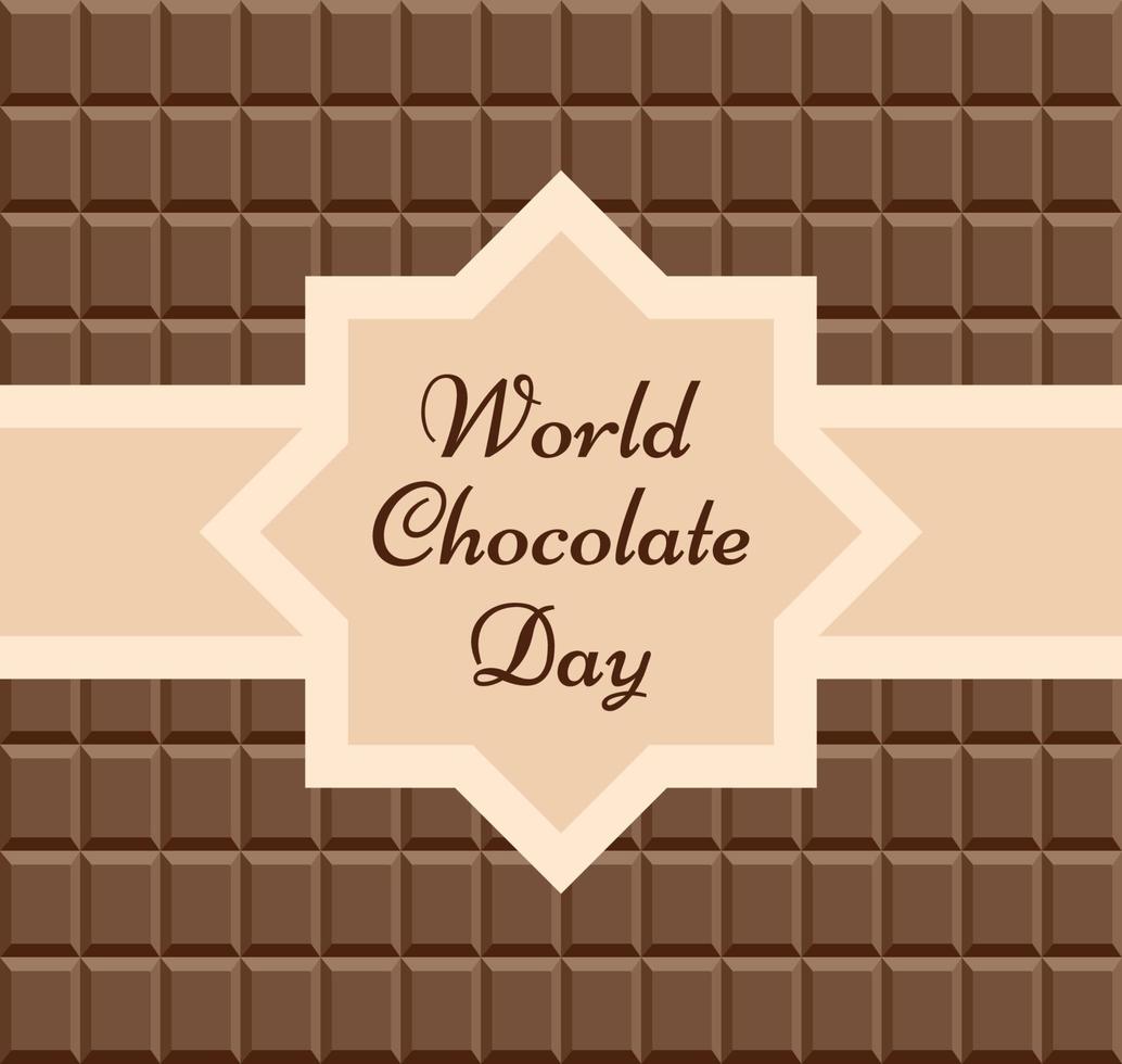 padrão sem emenda. feliz dia mundial do chocolate. ilustração vetorial vetor