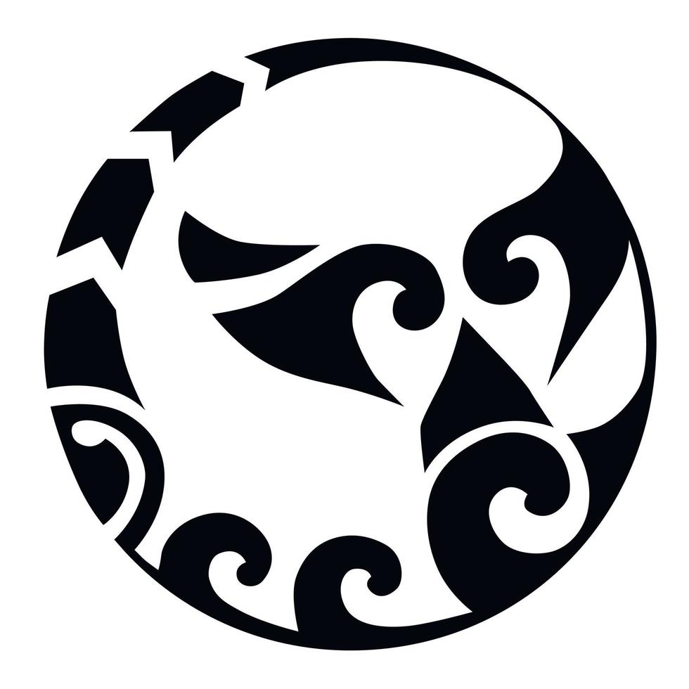 desenho de tatuagem maori. ornamento oriental étnico. arte tatuagem tribal. logotipo de desenho vetorial de um estilo de tatuagem maori. vetor