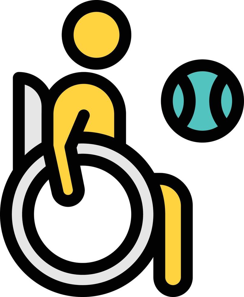 ilustração vetorial de bola de cadeira de rodas em ícones de símbolos.vector de qualidade background.premium para conceito e design gráfico. vetor